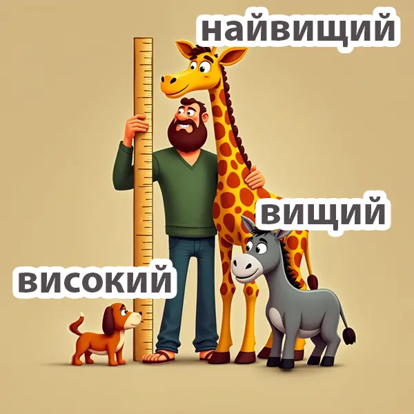 Cover for  Degrees of comparison of Adjectives