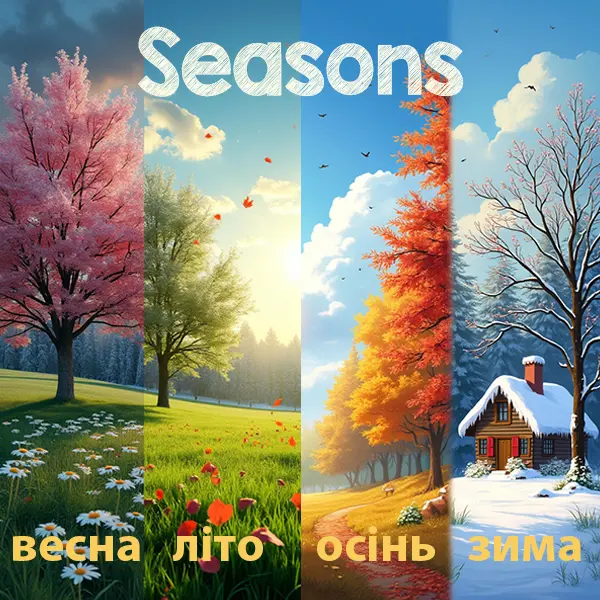 Cover for  Days, Months and Seasons in Ukrainian