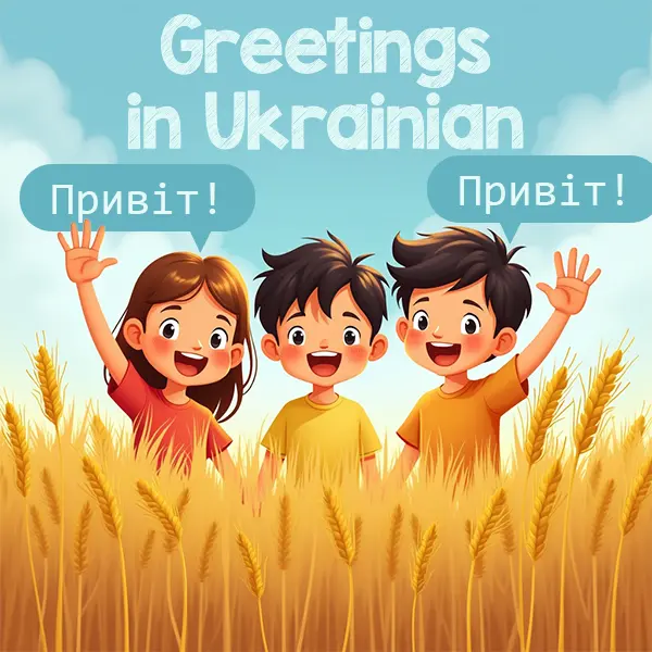 Cover for Приві́т! – Greetings in Ukrainian