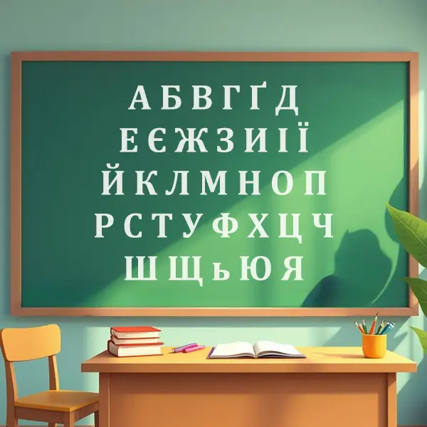 Cover for Ukrainian alphabet with pronunciation